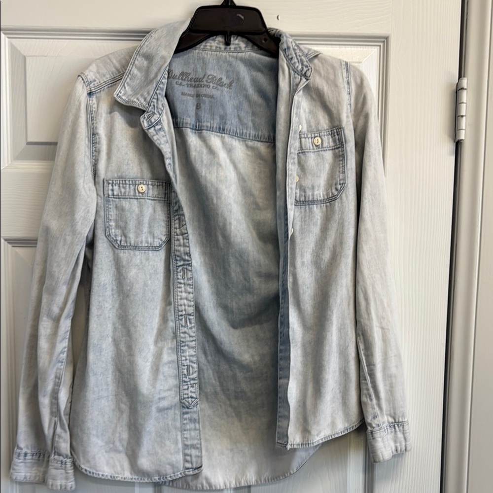 Bullhead Light Blue Denim Top